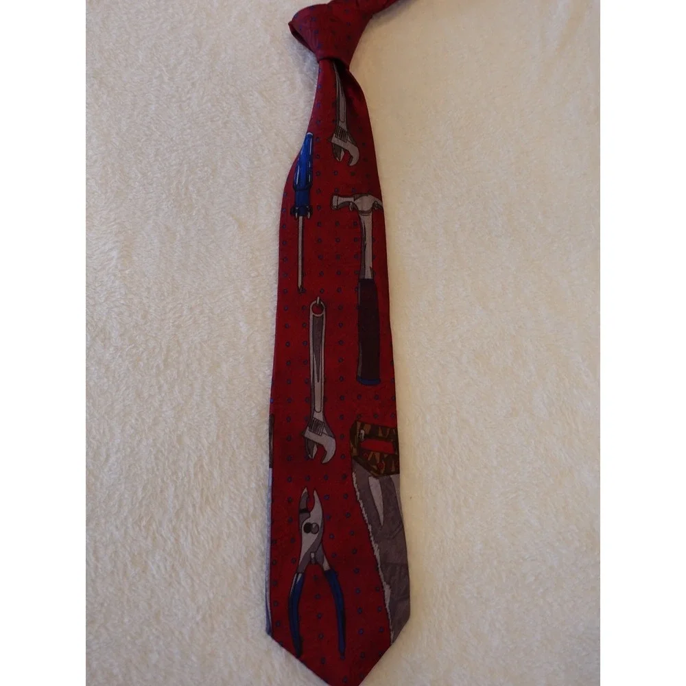 Vintage‎ Home Improvement Tie Mens Tim's Garage Tool Time TV USA 90s Binford